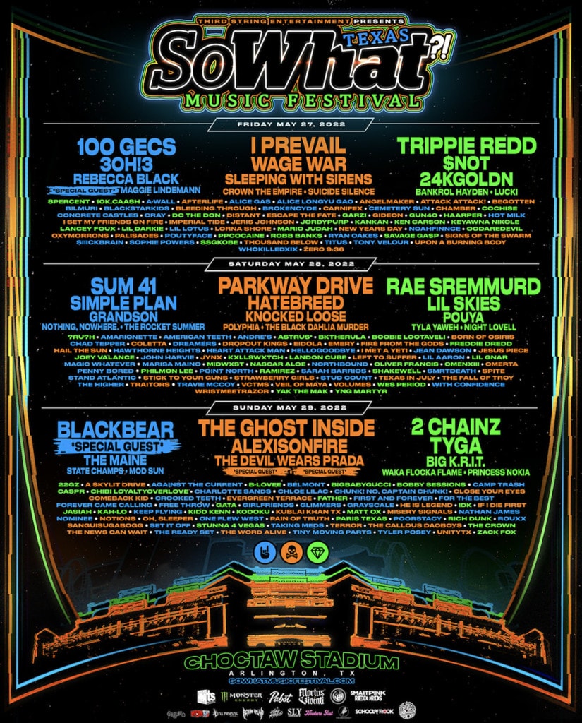 So What?! Music Festival Lineup
