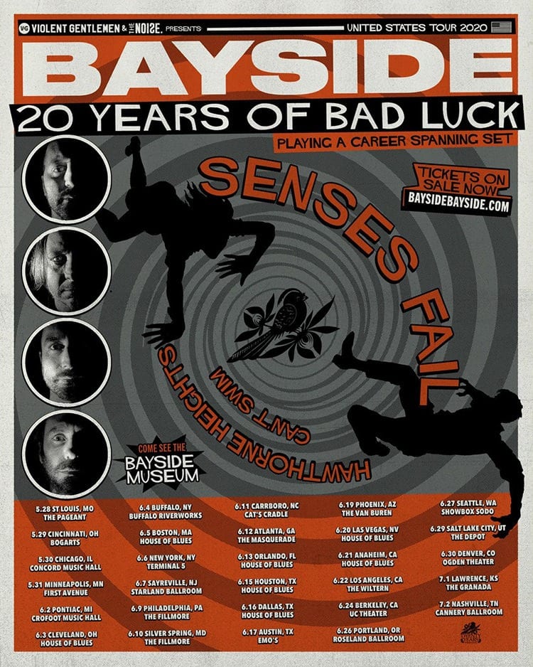 Bayside 20 Years of Bad Luck Tour