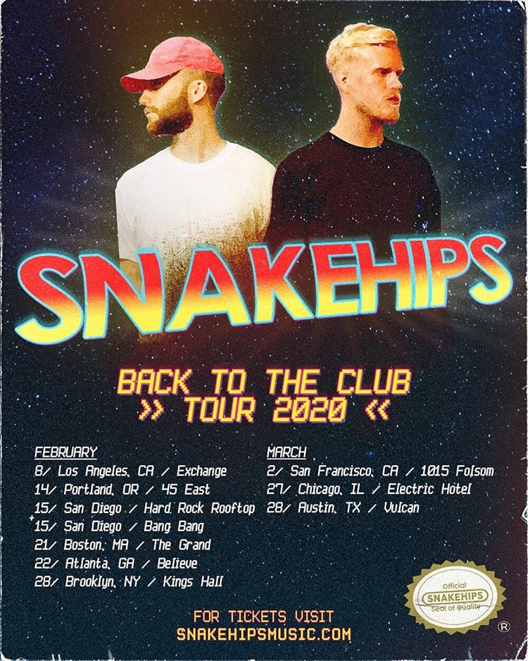Snakehips 2020 North American Tour