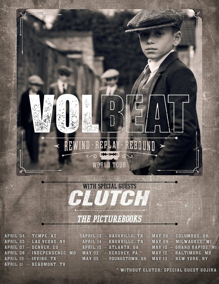 Volbeat Rewind Replay Rebound World Tour
